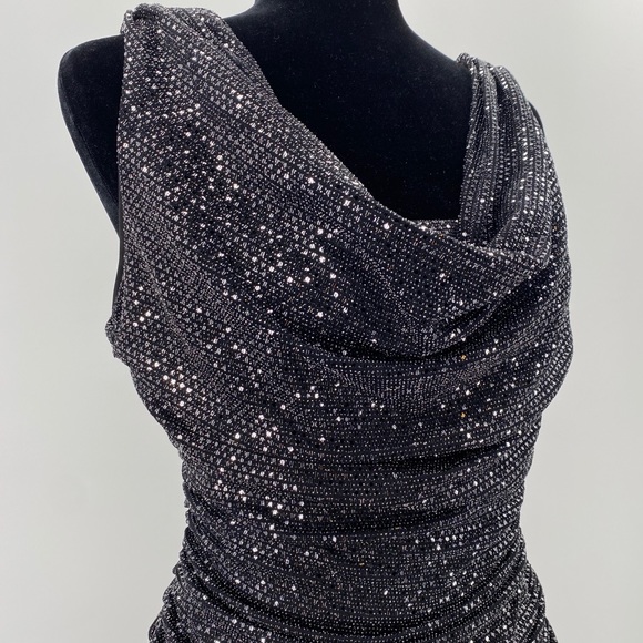 R&M Richards Black Sparkle Jumpsuit Pants - Picture 2 of 12